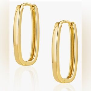 Gorgeous Neiman Marcus 18KT vermeil U hoop Earrings